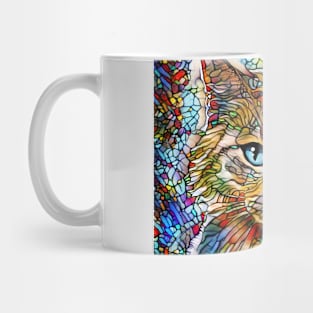 Multicolor Cat 705 Mosaic Stained Glass Style Mug